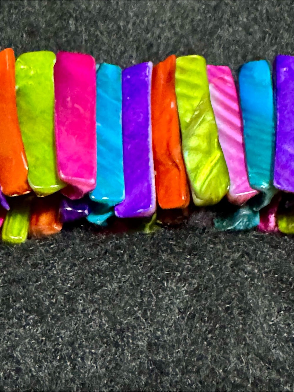 Multi-Color Shell Stretch Bracelet - Picture 6 of 8